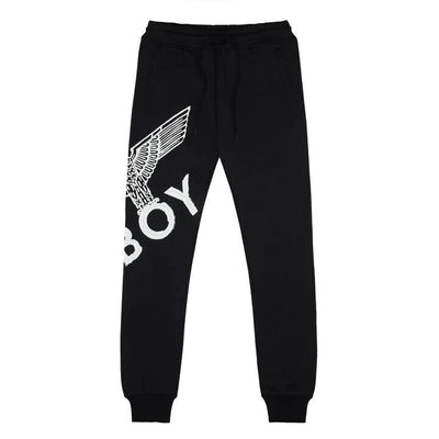 Boy Eagle Scribble Black Joggers Size Small ** V272