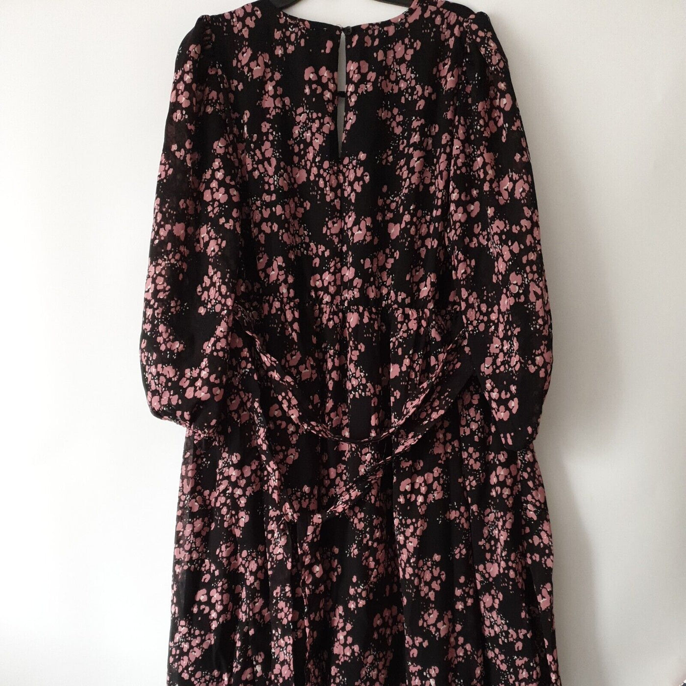 Yours London Black Floral Print Dress Size 22****Ref V188