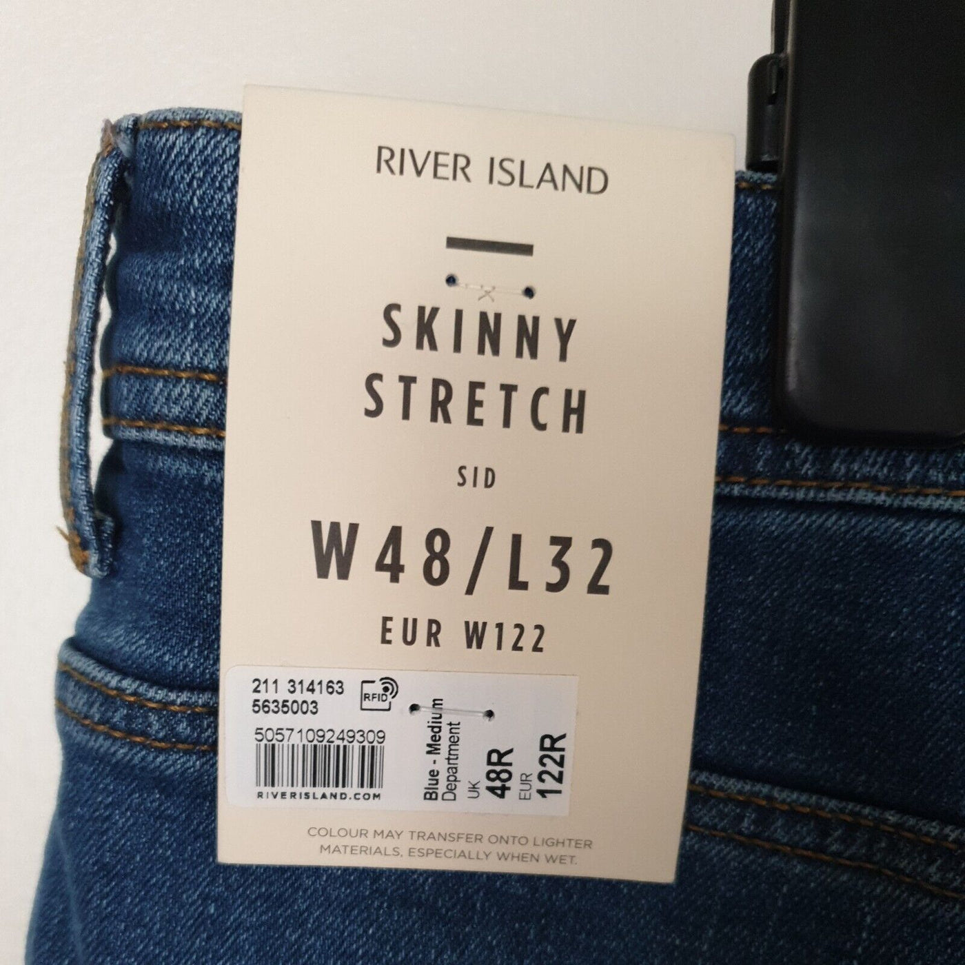 River Island Jeans Skinny Stretch Sid W48/L32