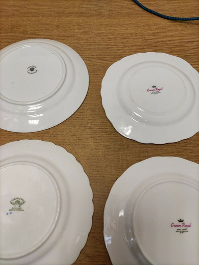 10 Assorted Made in England Bone China Plates. Crown Royal, colclough.. Ref Y