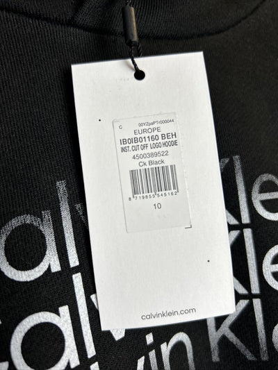 Calvin Klein Boys Logo Hoodie Black. UK 10 Years . ****Ref V191