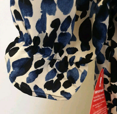 AX Paris Blue Animal Printed Wrap Dress Uk6