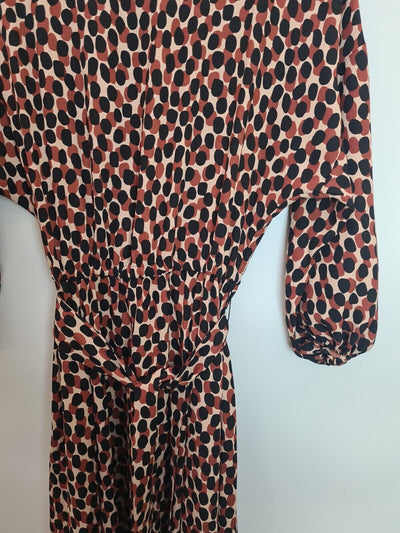 Kate Spade Dotty Leopard Print Tie Waist Dress Size Small **** V212