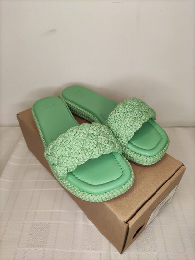 Dune LondonLakeview Crochet Slide Sandal. Green. UK 3.****RefVS1