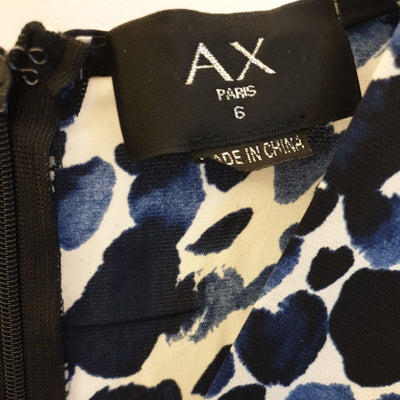 AX Paris Blue Animal Printed Wrap Dress Uk6****Ref V334
