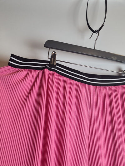 River Island Plus Pink Plisse Wide Leg Trousers Size 22 **** V130