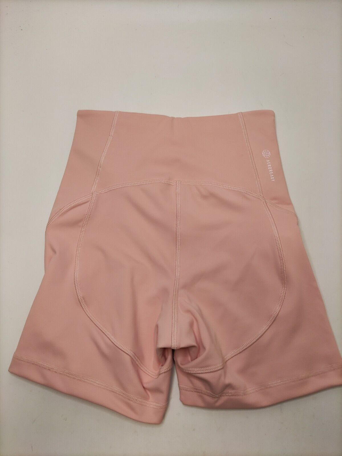 adidas Training Hyperglam ribbed high waisted shorts. UK XS. Pink. ****V28