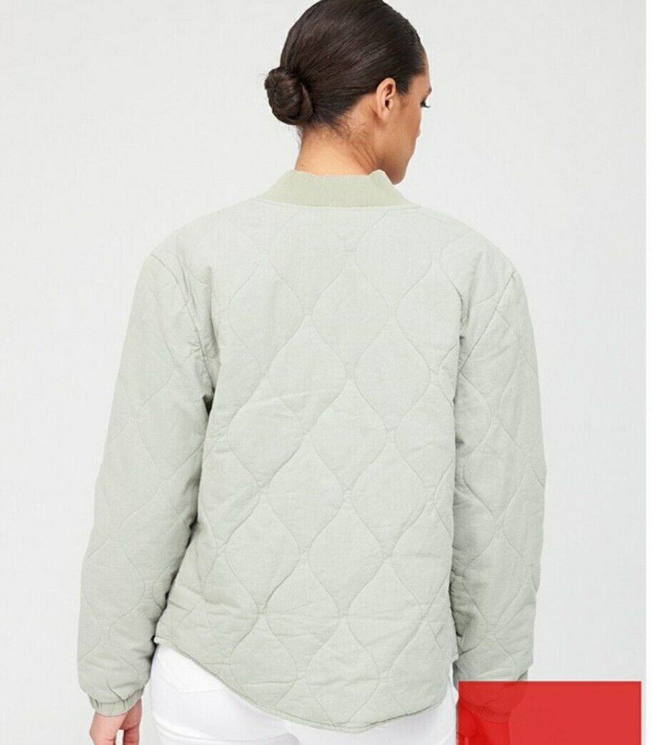 Quilted Cotton Bomber With Curve Sage Uk16****Ref V417