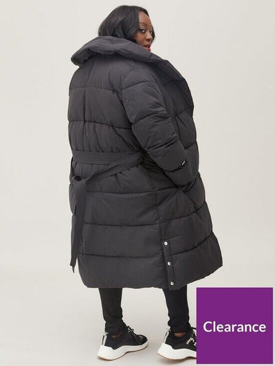 Judi Love Padded Shawl Collar Coat - Black. UK 22 **** Ref V75E