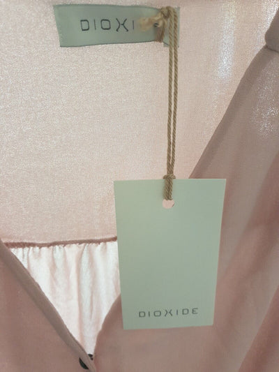 Dioxide Gloss Rose Dress Size L Pink/black Ref A22