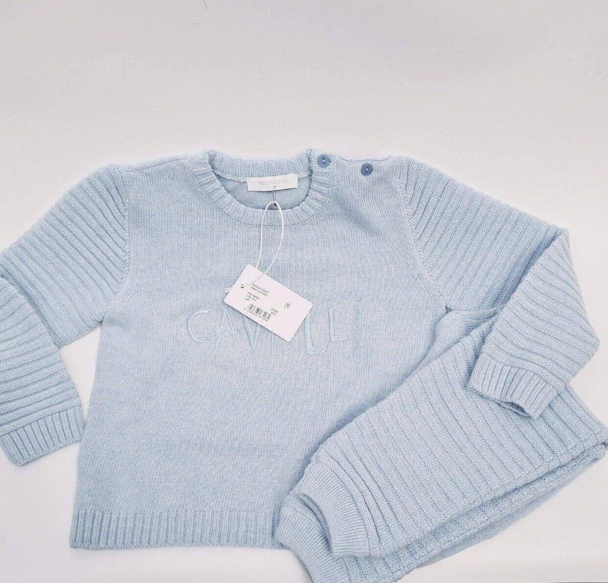 Roberto Cavalli Junior Baby Suit Knitted Blue BNWT Ref****V17