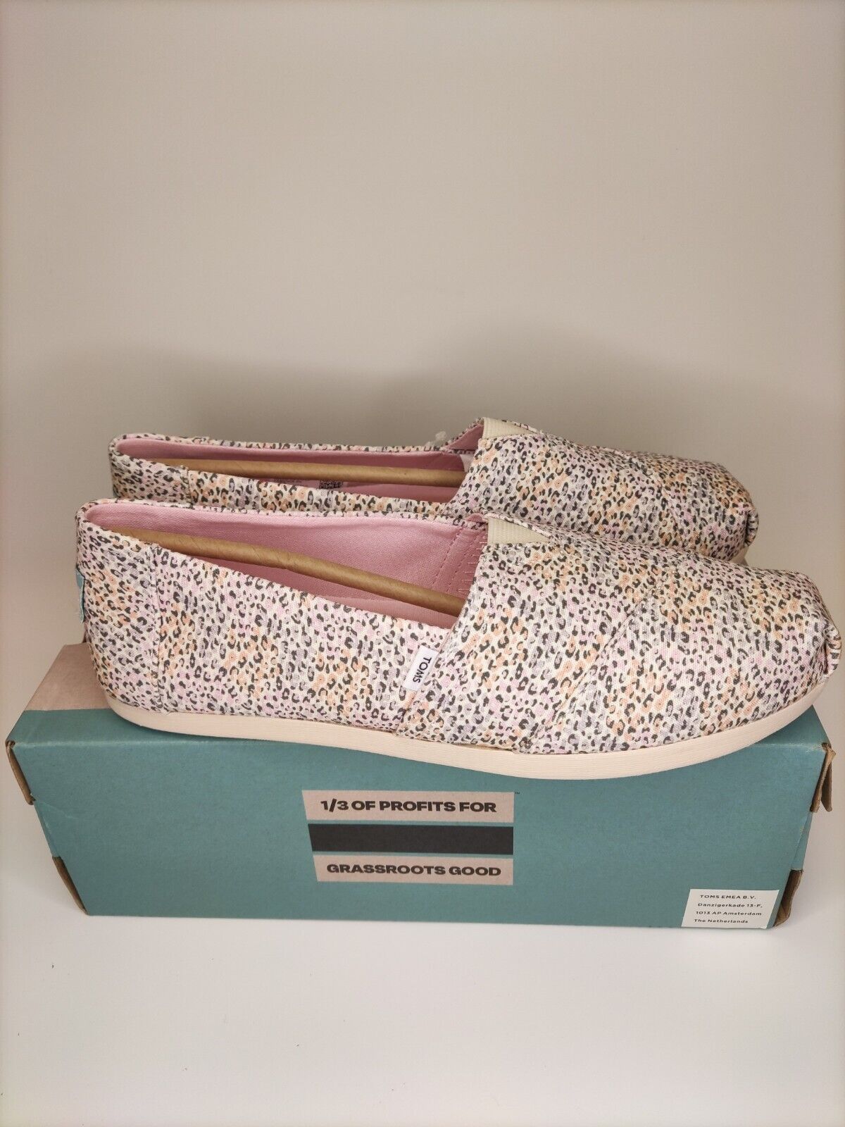 Toms Alpargata Shoe. Mini Leopard Print. UK 4. ****RefVS1