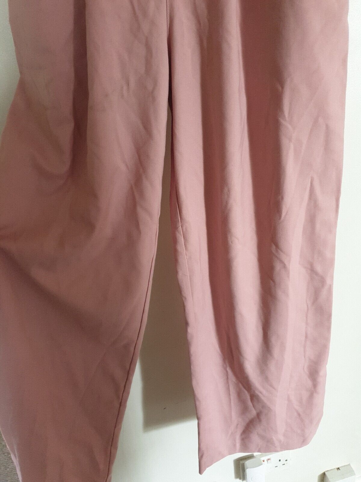 Monki Pink High Waist Trousers Size 38 Ref A23