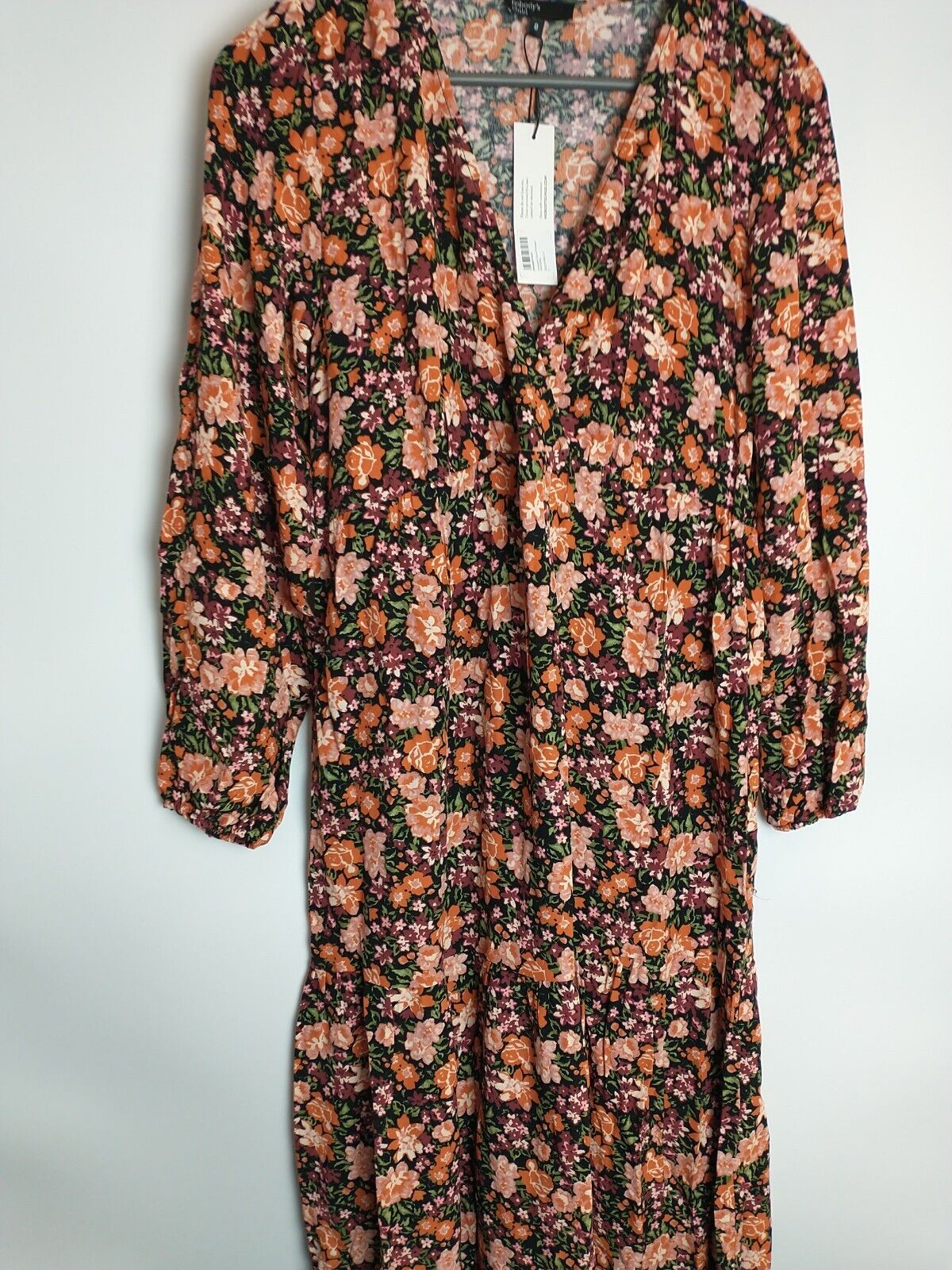 Nobodys Child Autumnal Floral Florence Midi Dress Size UK 8 **** V146