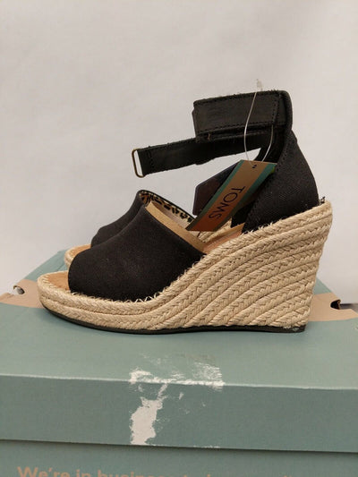 Toms Marisol Black Wedge. UK 3 ****RefVS1