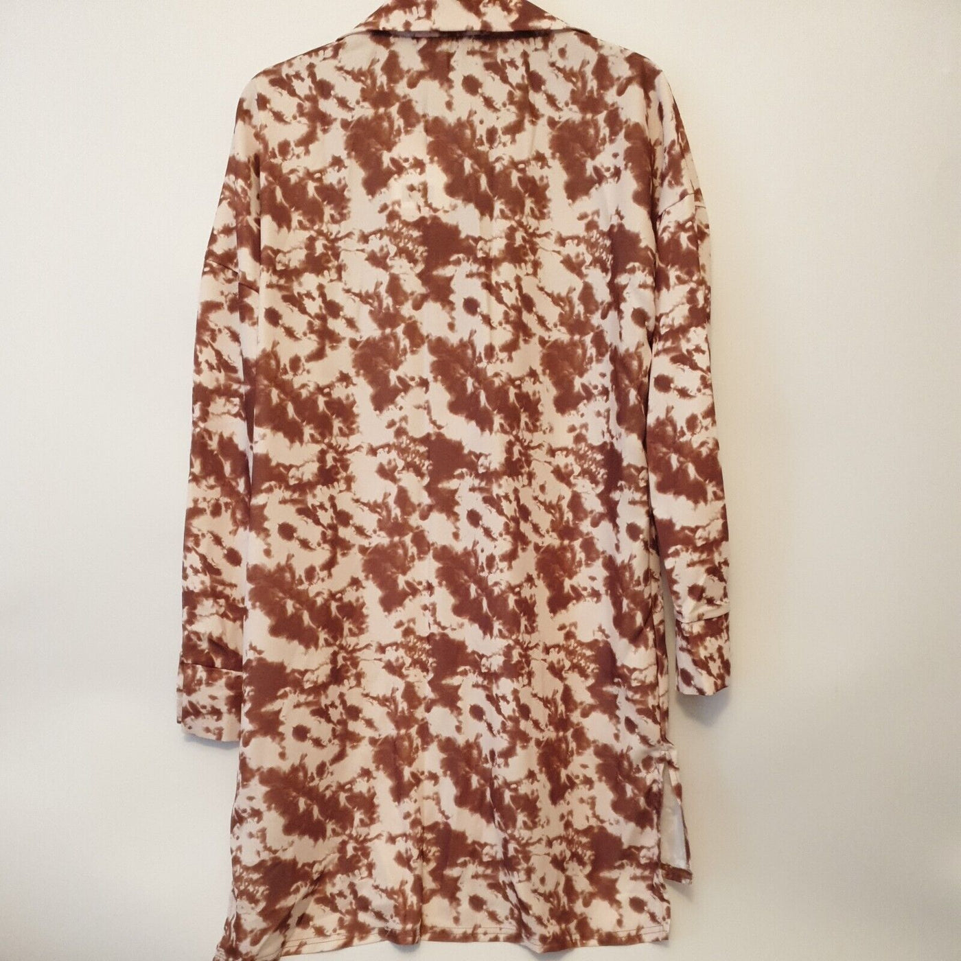 Missguided Brown Dip Back Shirt. Size 8 ****Ref V82