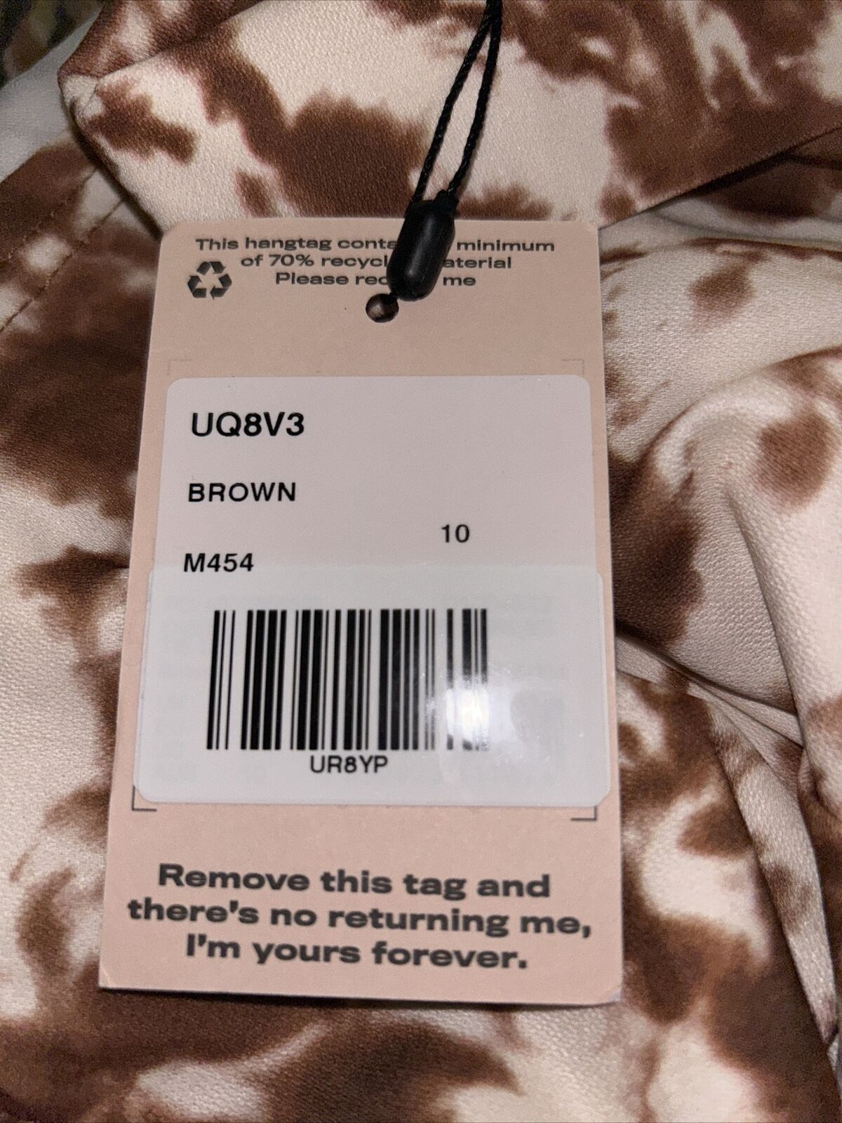 Missguided Oversized Dip Back Shirt Dress Tie Dye - Brown. UK 10 **** Ref V333