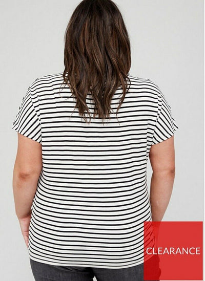 Striped Tshirt Black/White Uk20****Ref V418