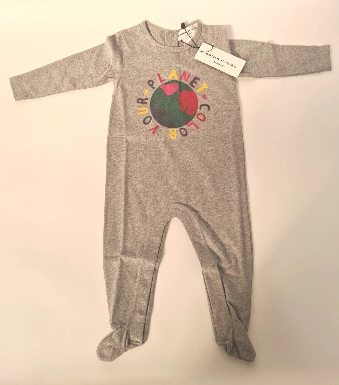 Sonia Rykiel Grey Libellule Bodysuit Size 6 Months **** V27