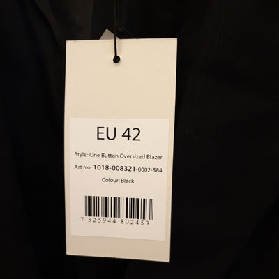 NA-KD One Button Oversized Blazer Black Size 14 EU42****Ref V145