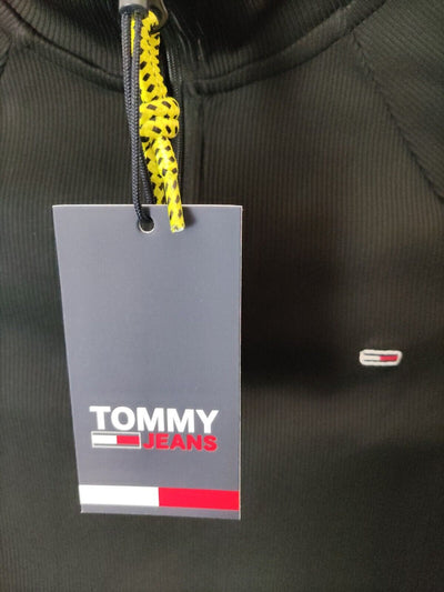 Tommy Jeans Slim Technical Quarter Zip Top. Black. Size XS. ****V166