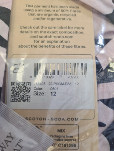 Scotch & Soda Pink Zebra Print Kids Dress Size 10 Years **** V31F