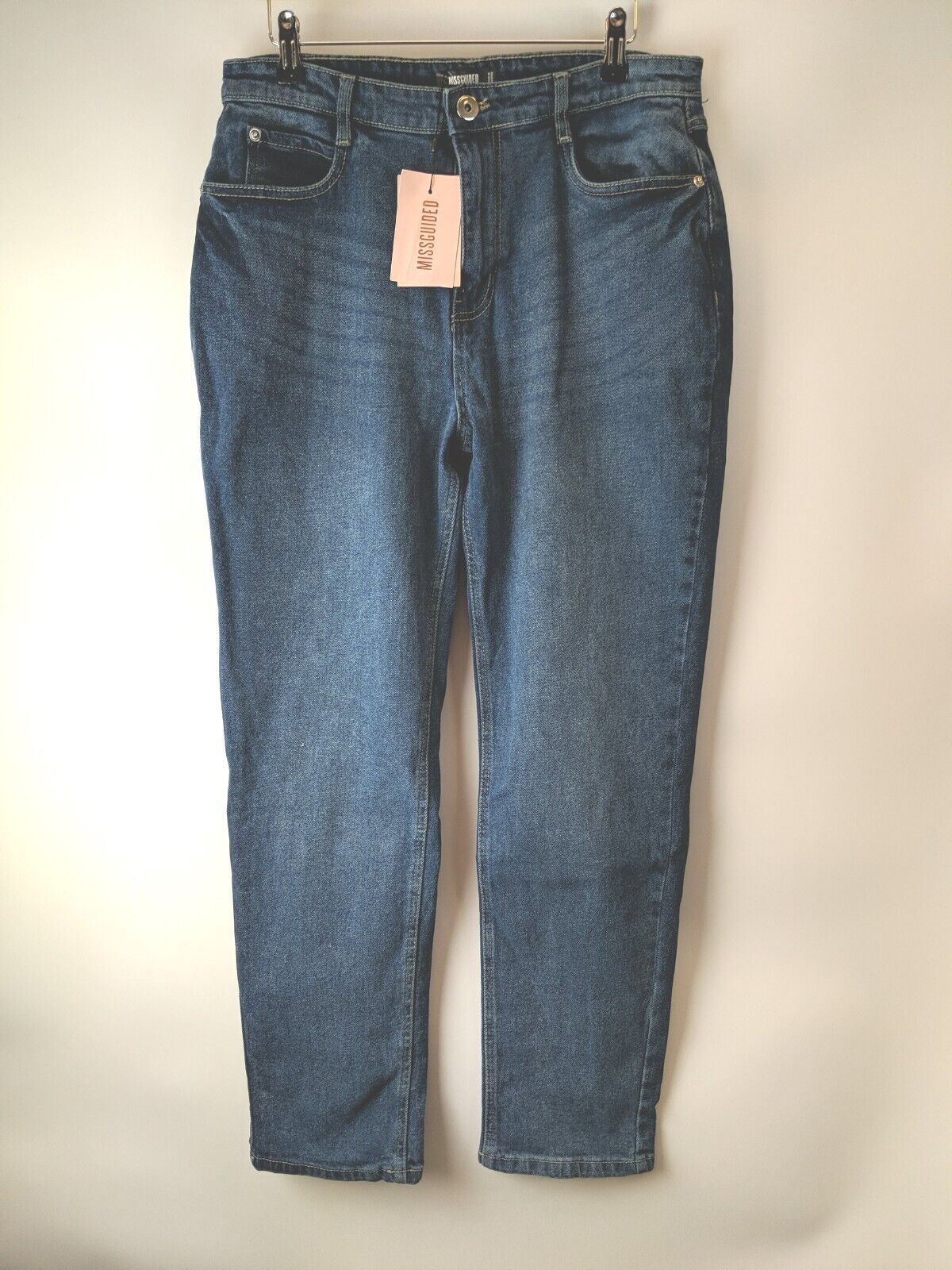 Missguided Jeans Straight Leg Womens - Blue. UK 14 ****Ref V342