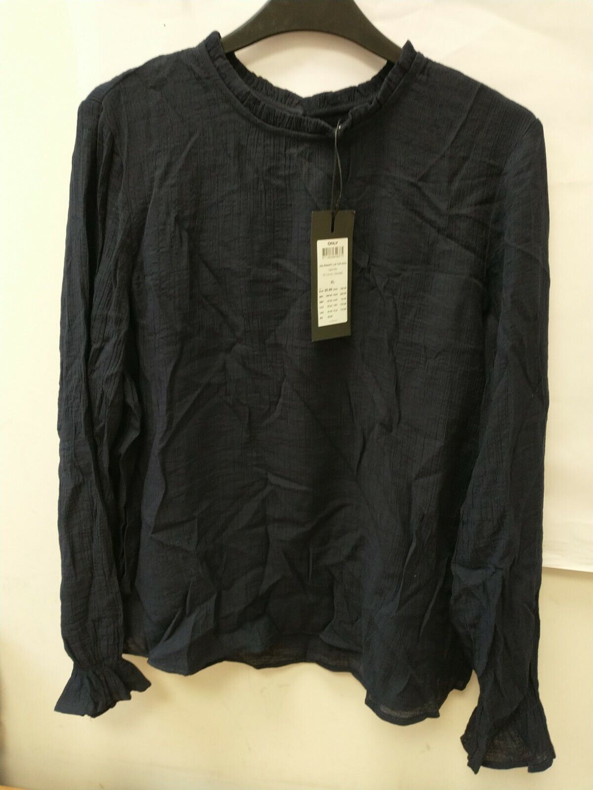 Only. Franky L/S Woven Top. Navy. EU XL.Ref W1