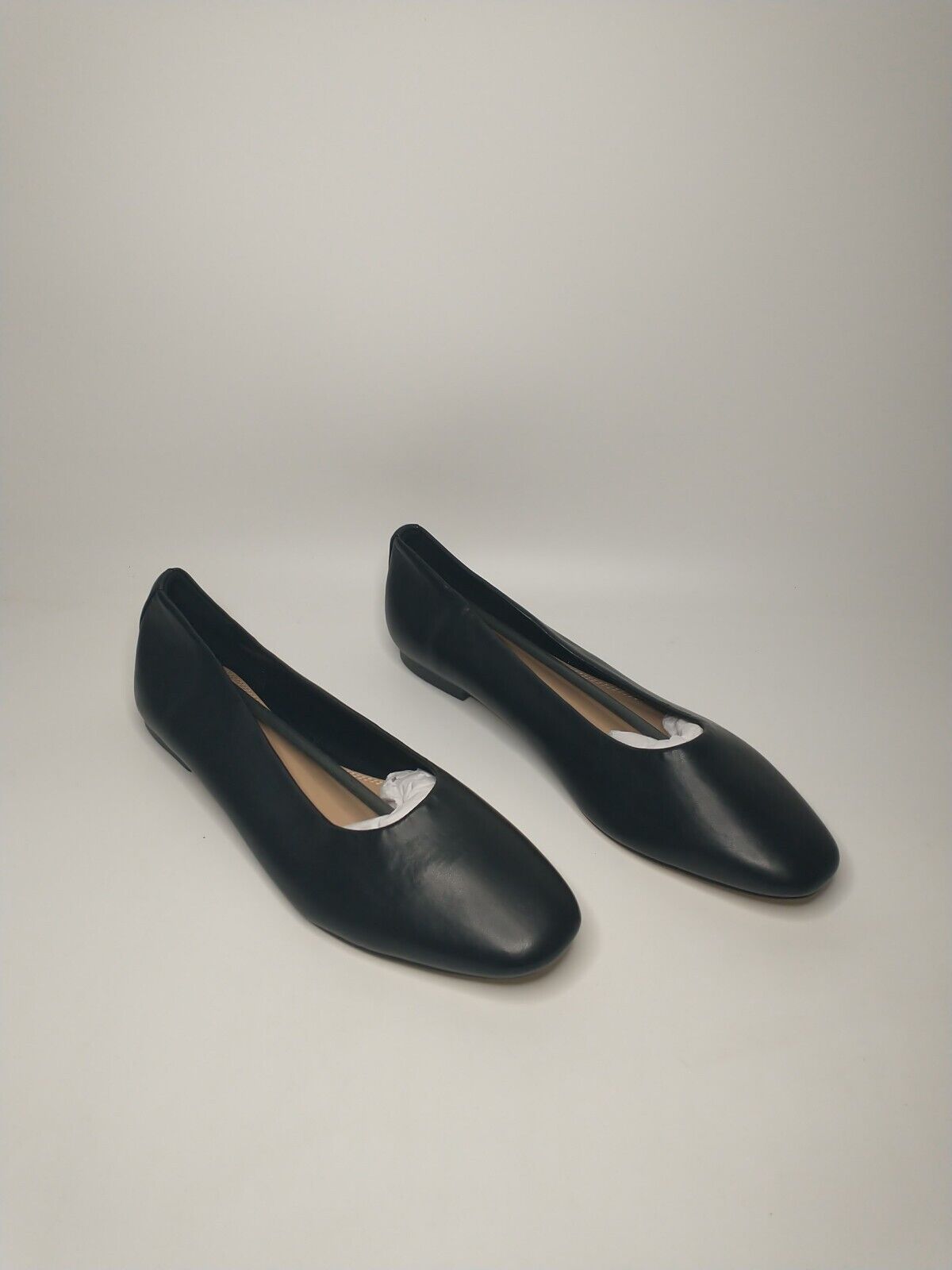 LTS Almond Toe Ballerina Shoes - Black. Size UK 9