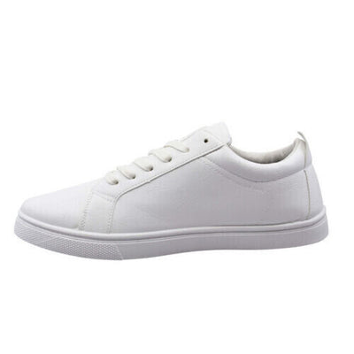 Ben Sherman Micky Synthetic White Low Lace Up Mens Trainers