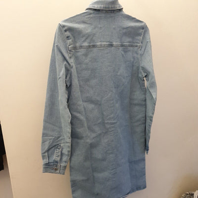 Pieces Denim jacket Dress Blue Size Small **** V469