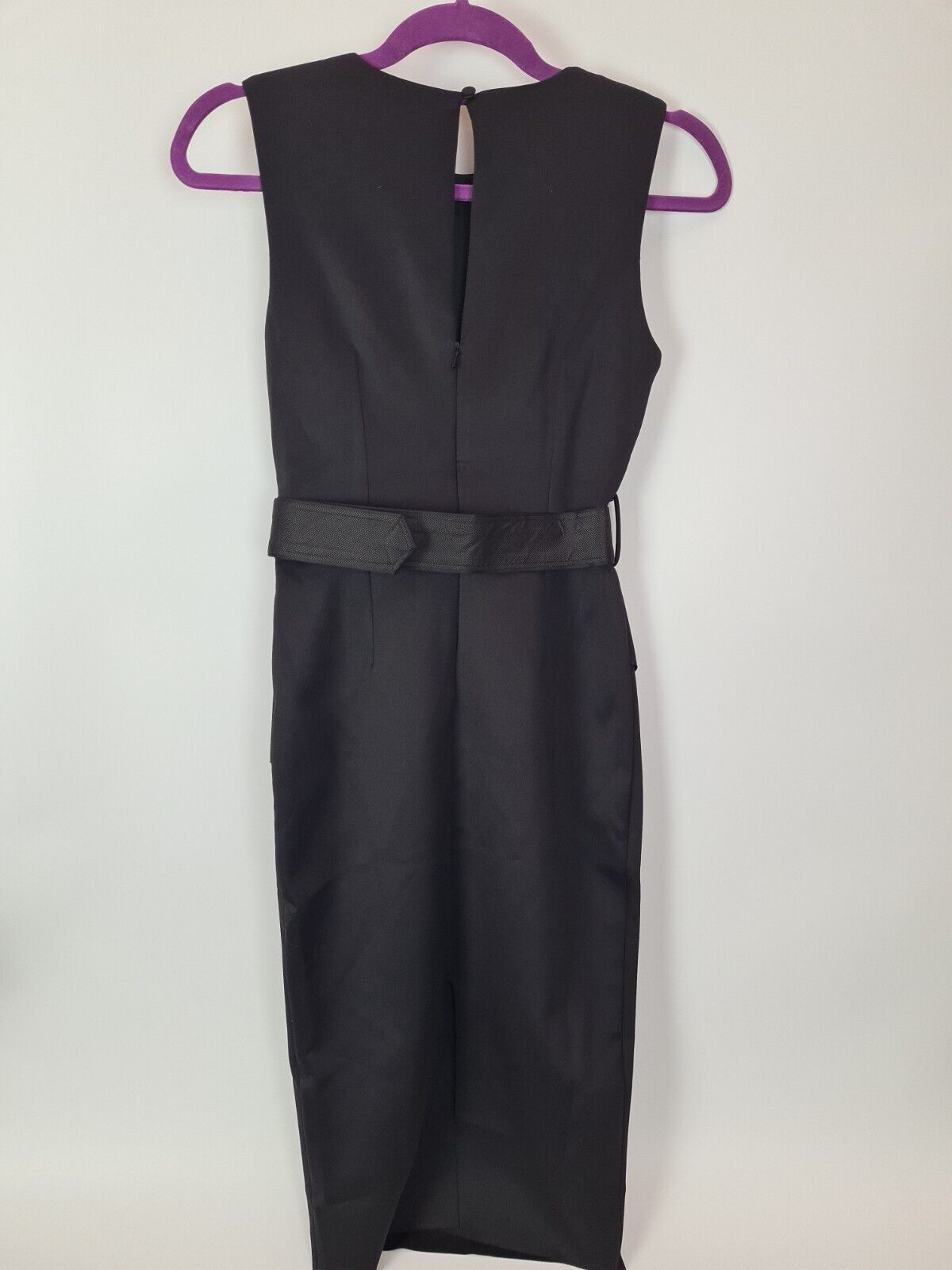 River Island Black Belted Bodycon Midi Dress Size UK 6 **** V28