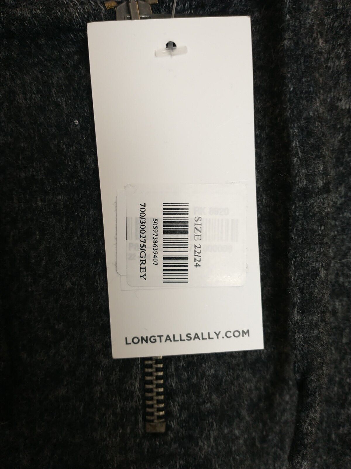 Long Tall Sally Grey & Cream Colourblock Knitted Hoodie Size 22/24 **** V209