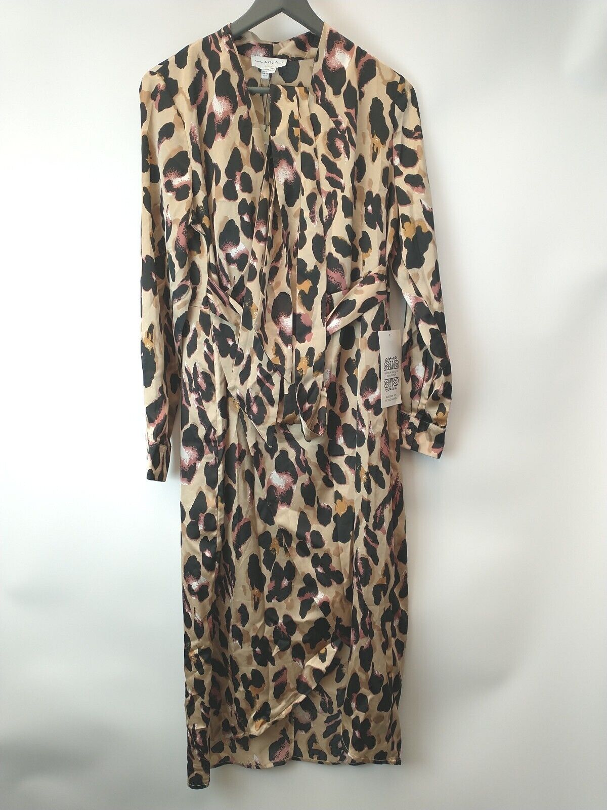 Never Fully Dressed Brown Leopard Wrap Dress. UK 8 **** Ref V254