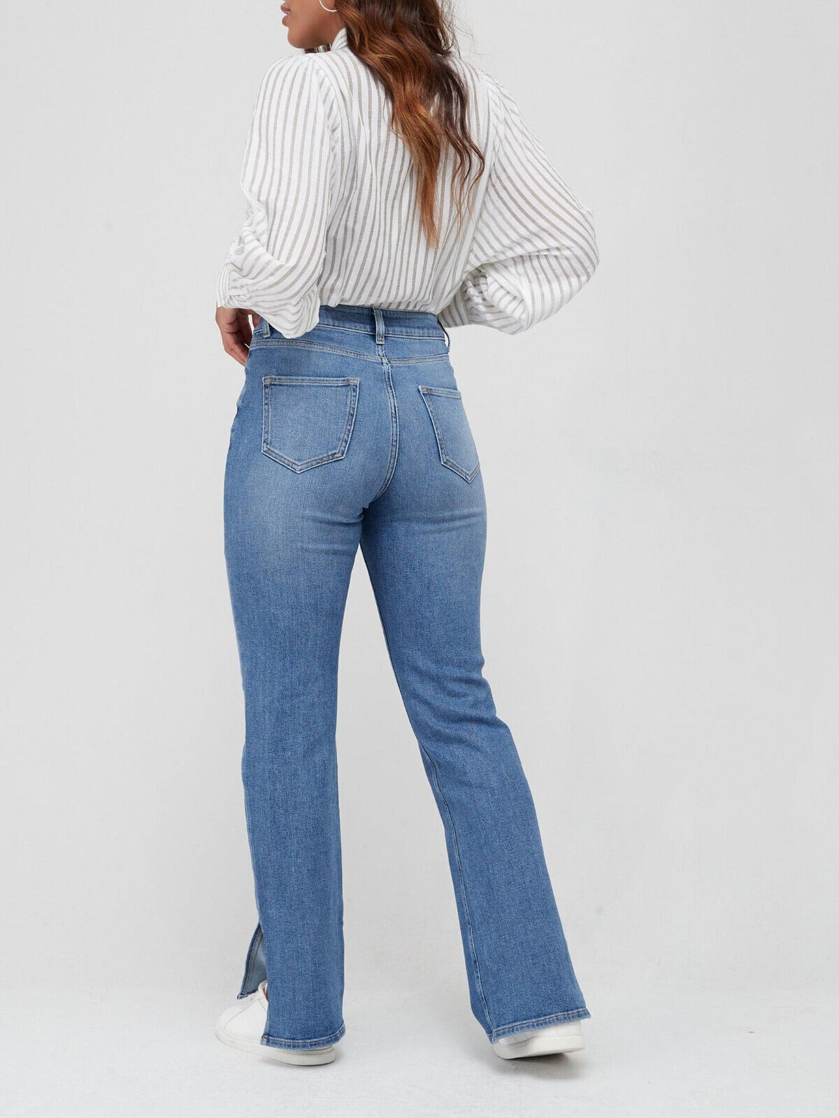 Womens Split Hem Forever Straight Jean - Blue. UK 20. V13