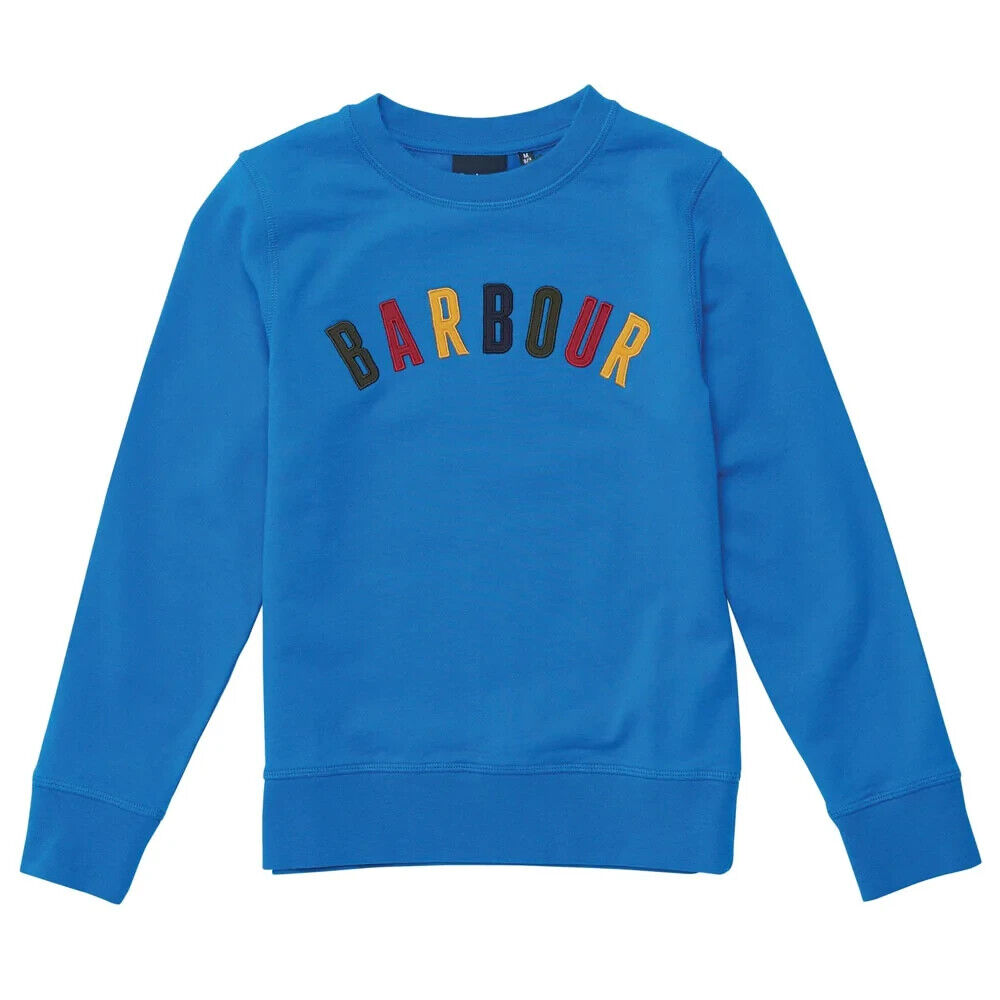 Barbour Boys Oliver Logo Crew Sweatshirt - Blue. UK XL **** Ref V537