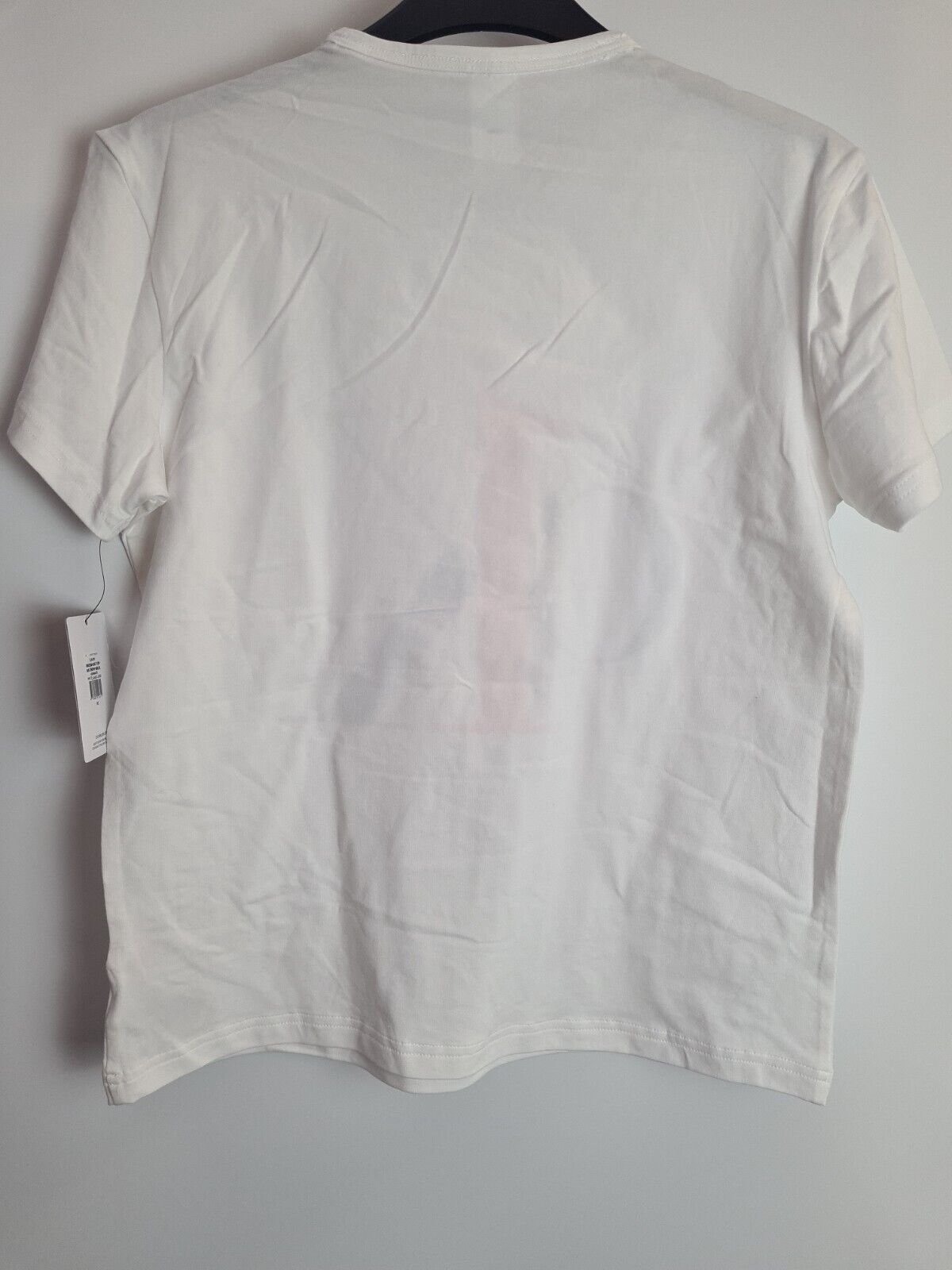 Calvin Klein Womens White Crewneck Short Sleeved Logo T-Shirt Size XS **** V294