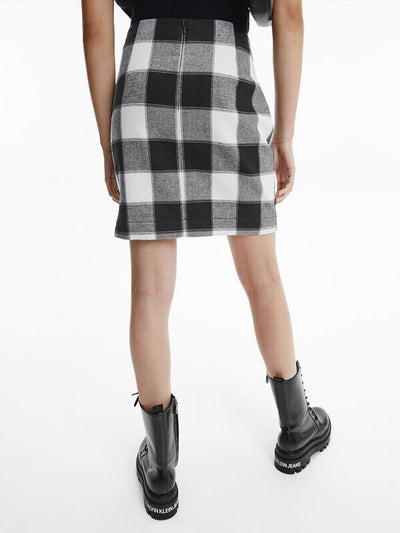 Calvin Klein Jeans Mono Plaid Mini Skirt Size Medium **** RH1