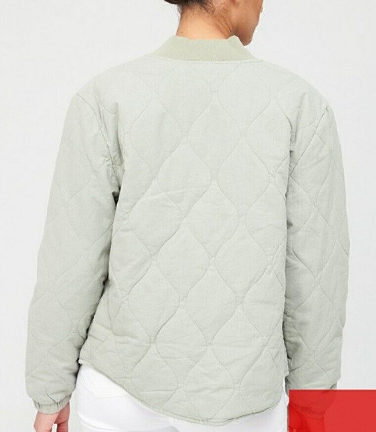 Quilted Cotton Bomber With Curve Sage Uk16****Ref V374