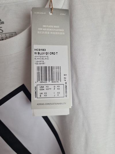 Adidas Essentials Logo Boxy White T-Shirt Size XSmall **** V87