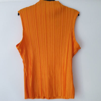 Missguided Orange high neck Sleeveless Top Uk 10 ****Ref V250