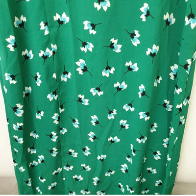 Quiz Green Floral Midi Dress With Slit Uk12****Ref V549