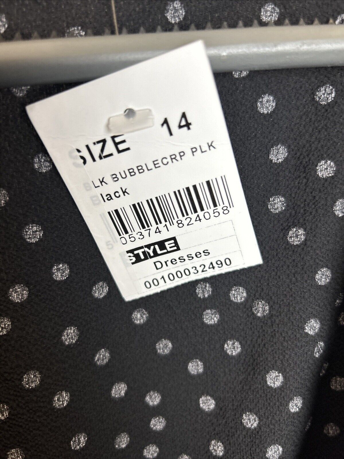 Quiz Polka Dot Wrap Dress - Black. UK 14 **** Ref V42