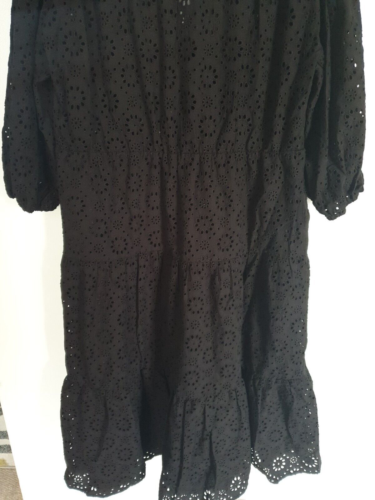 Michelle Keegan Black Button Through Dress UK 14 ****Ref SW18