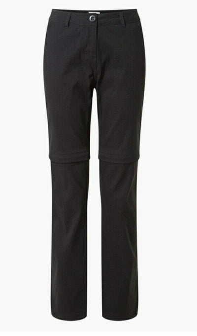 Craghoppers Kiwi Pro Ii Convertible Walking Trousers Black Uk16****Ref V439