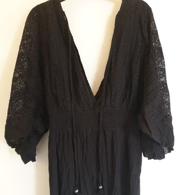 River Island Black Beach playsuit Uk22****Ref V272