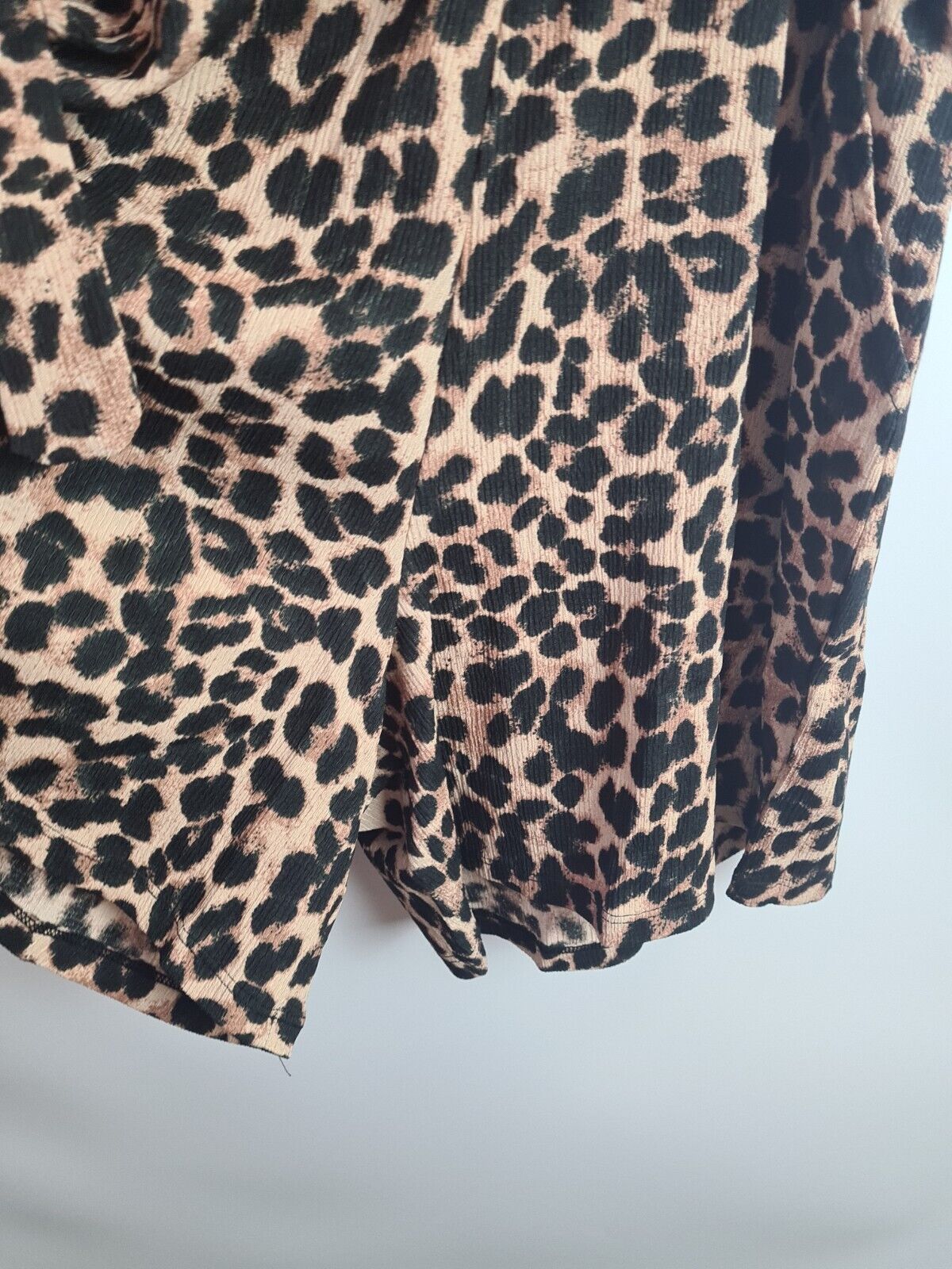 Womens Animal Print Belted Wrap Playsuit With Pockets Size 14 **** V277