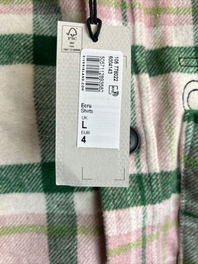 River Island Tokyo Studios Cream Checked Shacket. UK Large **** Ref V338