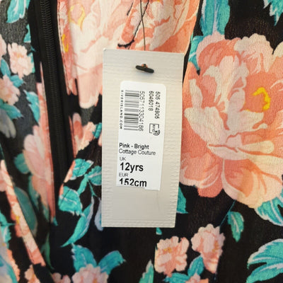River Island Girls Floral Wrap Playsuit Pink 12 Years
