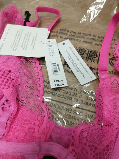 Knickerbox Planet Hot Pink Non Pad Bra. UK34B. New Ref Y60